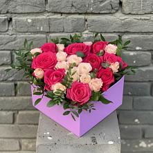 Цветочная композиция из Розы в коробке #REPLACE_PRED# Курской