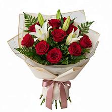 Букет цветов из:  Лилии и Розы #REPLACE_PRED# Курской