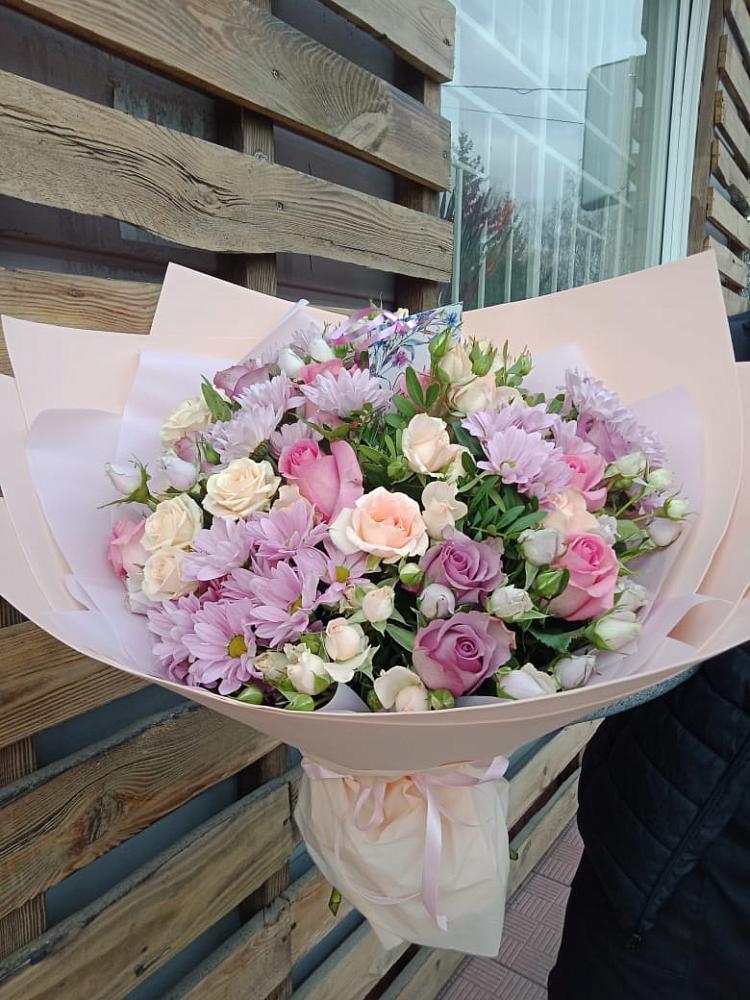 Букет цветов из: Розы и Хризантемы в Курской