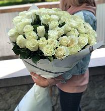 Букет 35 Белых роз #REPLACE_PRED# Курской