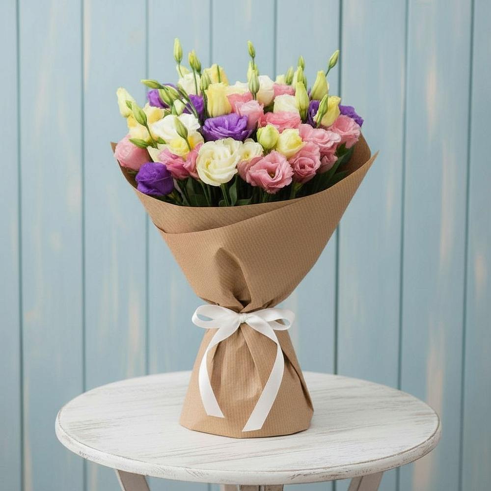 Букет цветов из: Лизиантусы в Курской