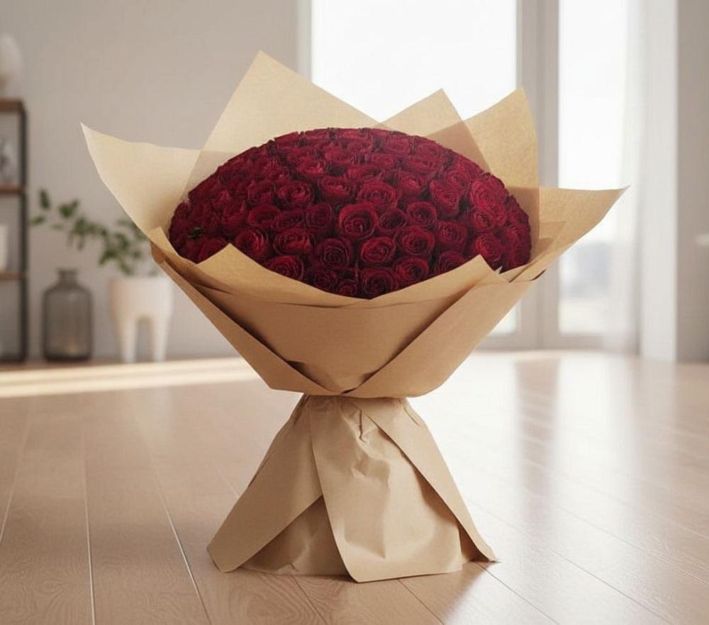 Букет 101 Красная роза в Курской