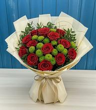 Букет цветов из:  Розы и Хризантемы #REPLACE_PRED# Курской