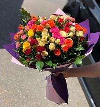 Букет Микс из разноцветных кустовых роз #REPLACE_PRED# Курской