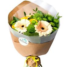 Букет цветов из:  Герберы, Розы и Хризантемы в Курской