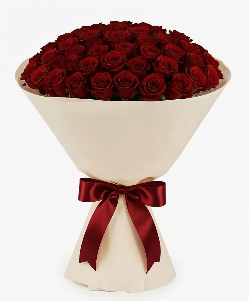 Букет 101 Бордовая роза Блэк Бакарра в Курской