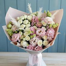 Букет цветов из:  Альстромерии и Розы в Курской